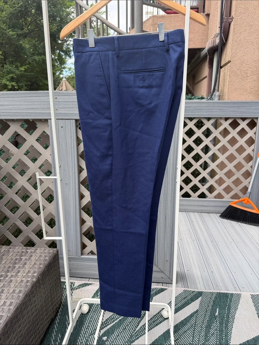J. Crew Men's Navy Dress Trousers - Bowery Slim 31x30